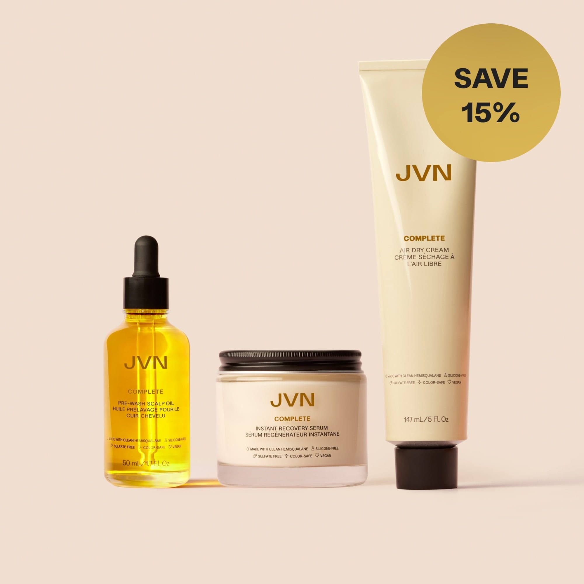 JVN Hair Ultimate Air Dry Routine sulfate-free silicone-free sustainable