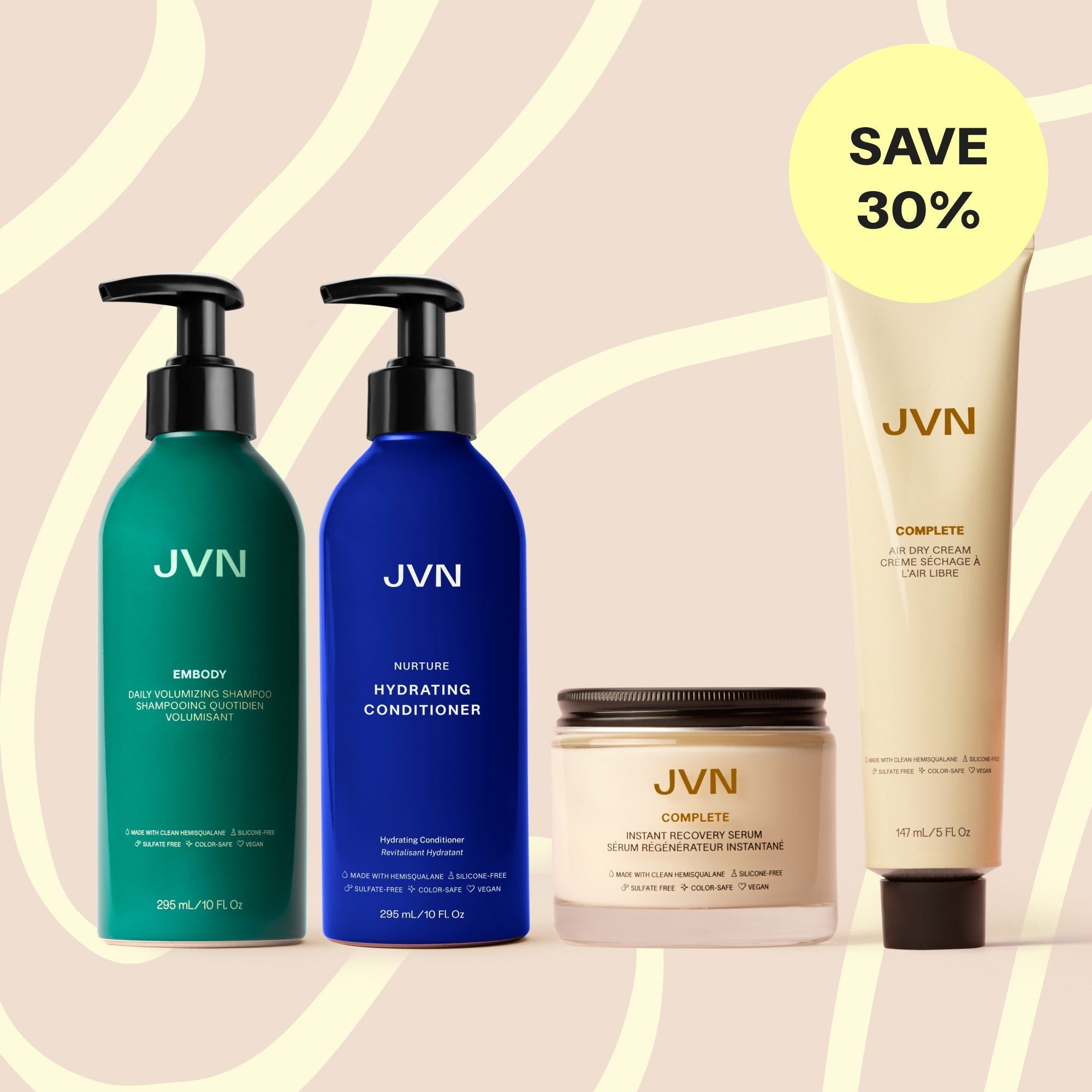 JVN Hair (Mom)azing Curls & Waves Set sulfate-free silicone-free sustainable