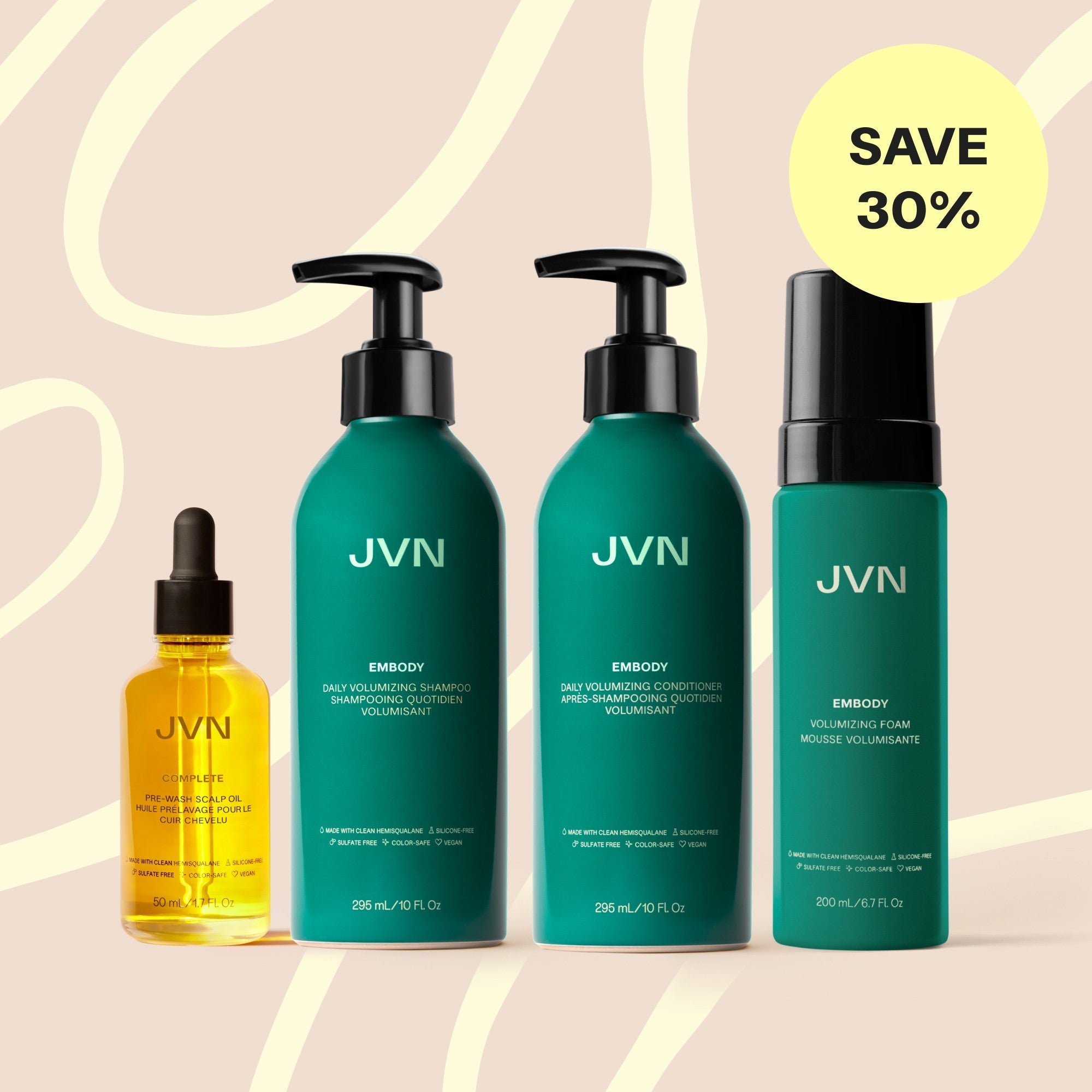 JVN Hair Mom Said Turn The Volume UP Set sulfate-free silicone-free sustainable