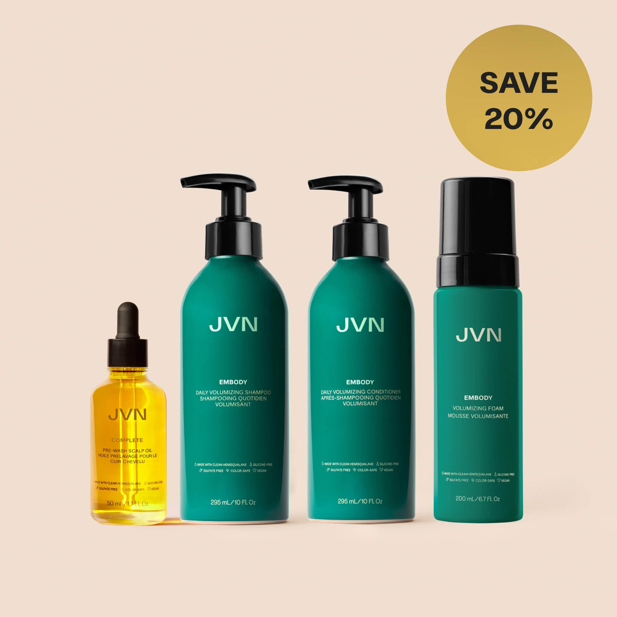 JVN Hair Mom Said Turn The Volume UP Set sulfate-free silicone-free sustainable
