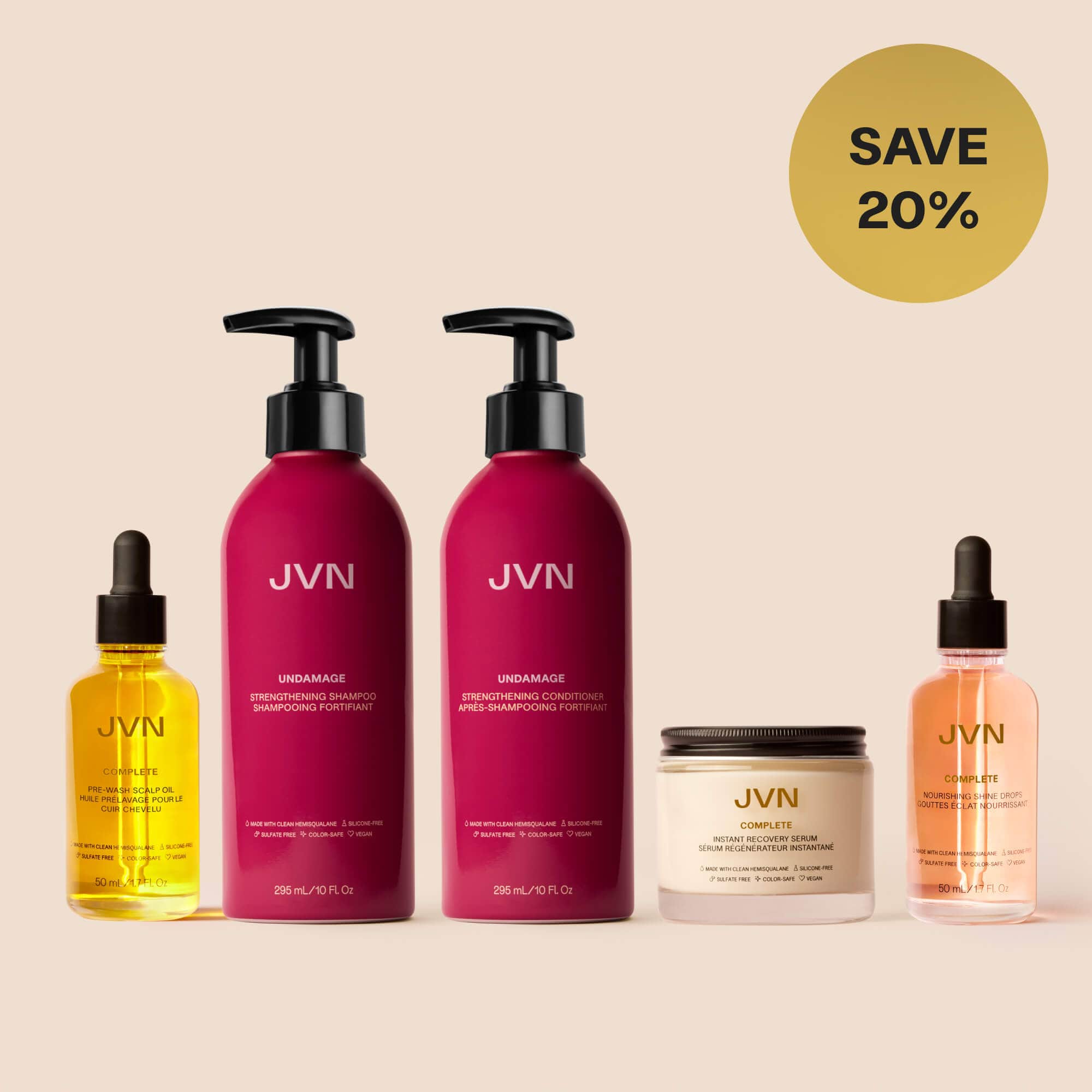 Damaged Hair Repairing Routine Products For Dry + Damaged Hair JVN