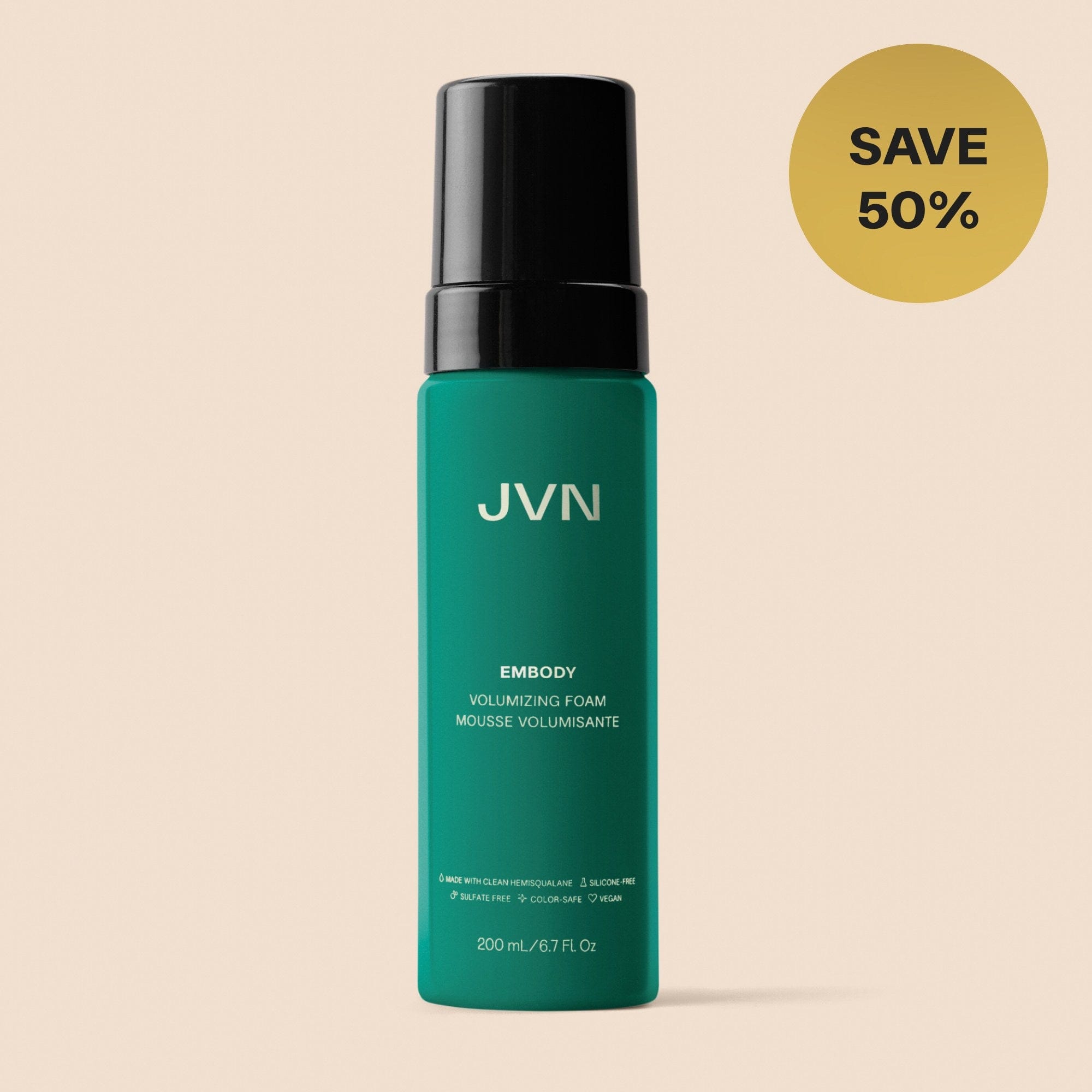 JVN Styler Embody Volumizing Foam sulfate-free silicone-free sustainable